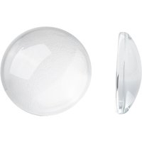 Clear Glass Cabochons for Jewelry Making, 17.5-18x5mm