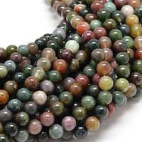 Natural Indian Agate Bead Strands, 8mm, 1mm Hole, 15 Inch — Jewelry Beads
