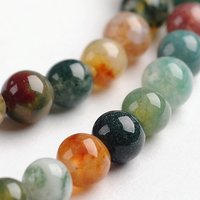 Round Indian Agate Gemstone Bead Strands, 4mm, 100pcs, 14.9 inch — Jewelry Beads