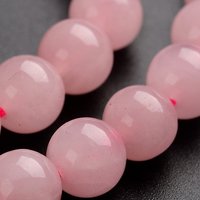 Brins de perles de quartz rose naturel ronds, 8 mm, 14,9 pouces — Perles à bijoux