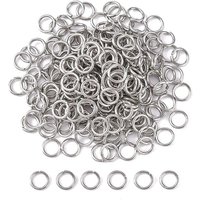 Anneaux ouverts en acier inoxydable 304, 8x1.2mm, 55pcs — Accessoires pour bijoux
