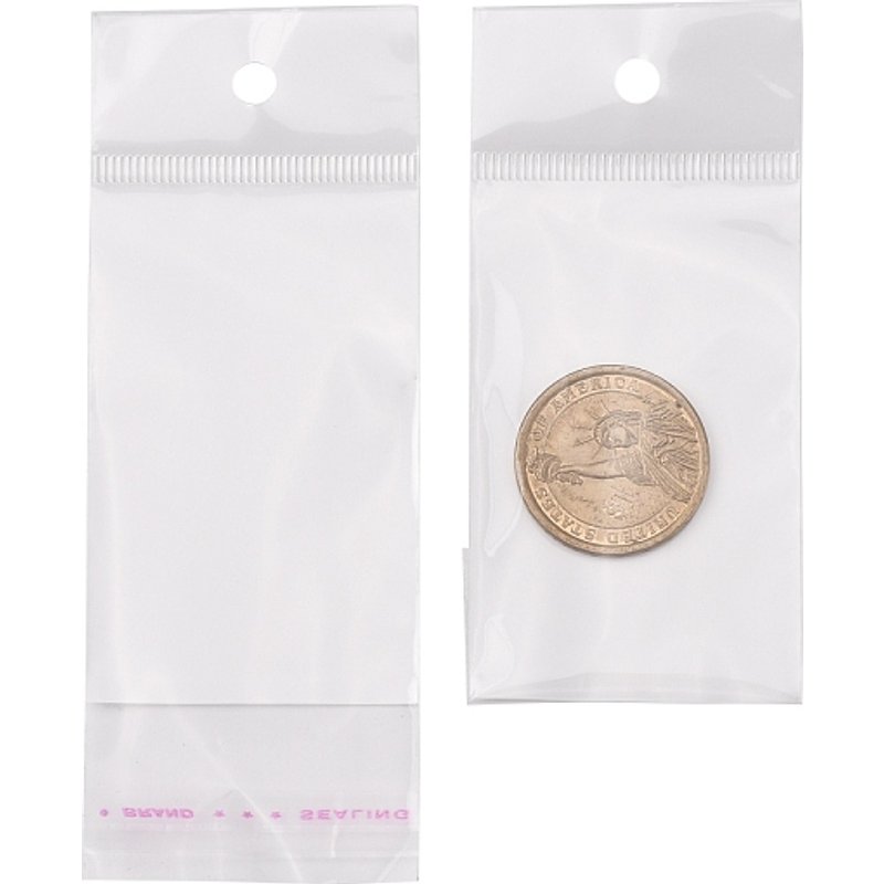 Rectangle Cellophane Bags, White, 11.8x4.6cm, 0.1mm Thickness — Jewelry Display & Storage
