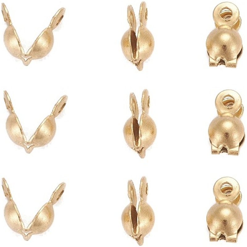 Embouts de perles en acier inoxydable 304 plaqué ioniquement — Accessoires pour bijoux