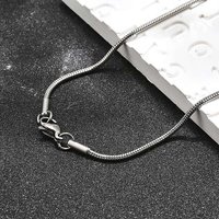 Collier en chaîne serpent en acier inoxydable 304 avec fermoir à homard