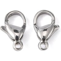 304 Stainless Steel Lobster Claw Clasps, Parrot Trigger Clasps — Jewelry Findings