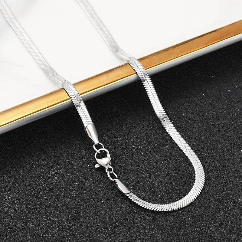Collier en Chaîne Serpent en Acier Inoxydable 304 de 17,7 pouces — Collier pendentif