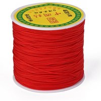 Fil de Nylon Tressé pour Fabrication de Bijoux, Rouge, 0.8mm, 100 verges — Chaînes, fils et cordons