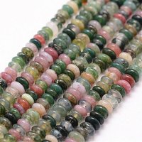 Brins de perles d'agate indienne naturelle, rondelle, 4x2mm, 150pcs — Perles à bijoux