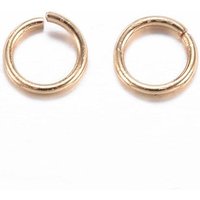 Anneaux de saut ouverts en acier inoxydable 304, plaqués or 18k, 6x1mm