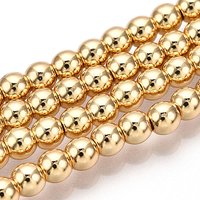 Brins de perles en hématite synthétique électroplaqué, or léger — Perles à bijoux