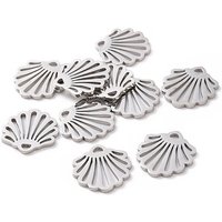Non-Tarnish 304 Stainless Steel Shell Charms — Charms & Pendants