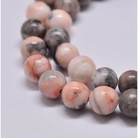 Natural Pink Zebra Jasper Beads Strands, Round, 8.5-9mm, 46pcs — Jewelry Beads
