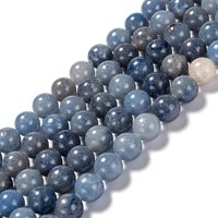 Dyed Natural Blue Aventurine Beads Strands, Round, 6mm, 15 inch — Jewelry Beads
