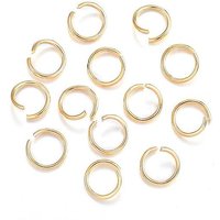 Anneaux Brisés en Acier Inoxydable 304, Plaqué Or 24k, 18 Gauge — Accessoires pour bijoux