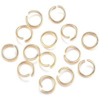 Anneaux de saut ouverts en acier inoxydable 304, plaqués or 24K, 20 gauge — Accessoires pour bijoux