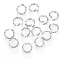 304 Stainless Steel Tarnish Resistant Open Jump Rings, 21 Gauge — Jewelry Findings