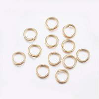 Anneaux ouverts en acier inoxydable 304, plaqué or 24K, 18 Gauge — Accessoires pour bijoux