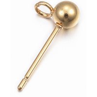 Trouvailles de Boucles d'Oreilles Stud Ronde en Acier Inoxydable 304 avec Boucle