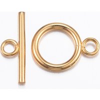 Attaches à bascule en acier inoxydable 304 avec placage en or 18k — Accessoires pour bijoux