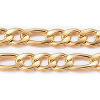 Chaînes Figaro en acier inoxydable 304 Ion Plating, non soudées, 32.8 pieds — Chaînes, fils et cordons