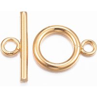 Attaches à bascule en acier inoxydable 304 avec plaquage or 18K — Accessoires pour bijoux