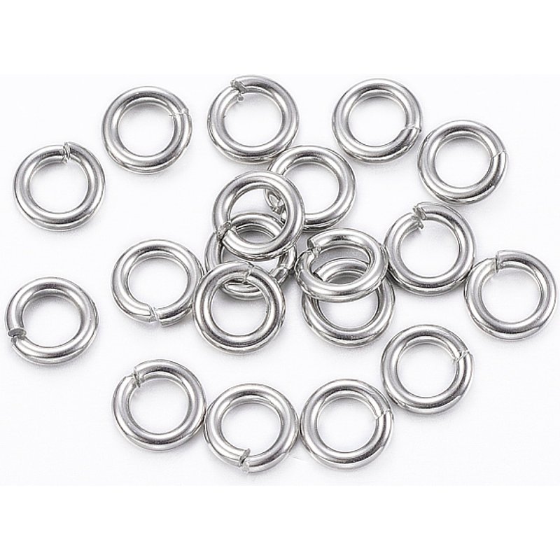 Anneaux ouverts en acier inoxydable 304, résistant à l'oxydation, 18 Gauge — Accessoires pour bijoux