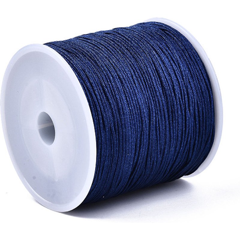 Nylon Thread Chinese Knotting Cord Midnight Blue 0.8mm 100m Roll — Chains, Wire & Cord