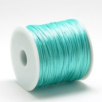 Nylon Rattail Satin Cord, Light Sea Green, 1mm, 76.55 yards — Chains, Wire & Cord