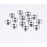 Tarnish Resistant 304 Stainless Steel Spacer Beads, Flat Round