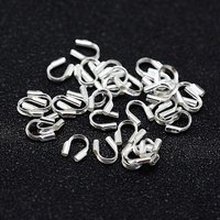 Garde-fil en argent sterling 925 - 4,5x4x1mm, trou : 0,6mm