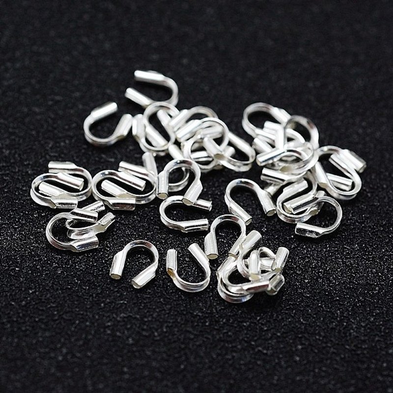 925 Sterling Silver Wire Guardian - 4.5x4x1mm, Hole: 0.6mm — Jewelry Findings