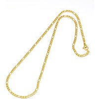 Chaîne Figaro en Acier Inoxydable 304 Plaqué Or 18K — Collier pendentif