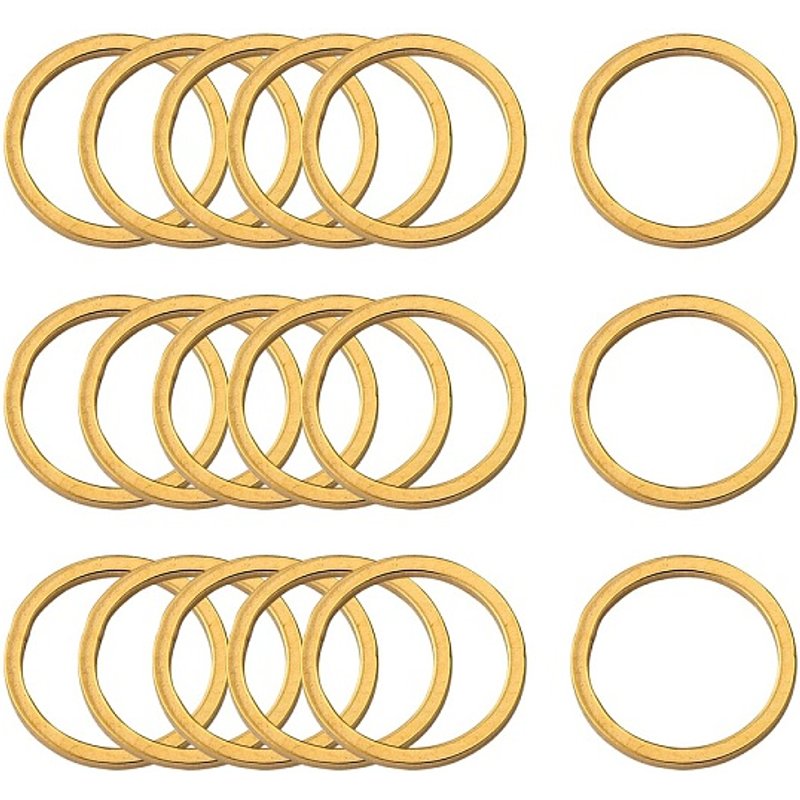 Ion Plating 304 Stainless Steel Linking Ring, 18K Gold Plated — Jewelry Findings