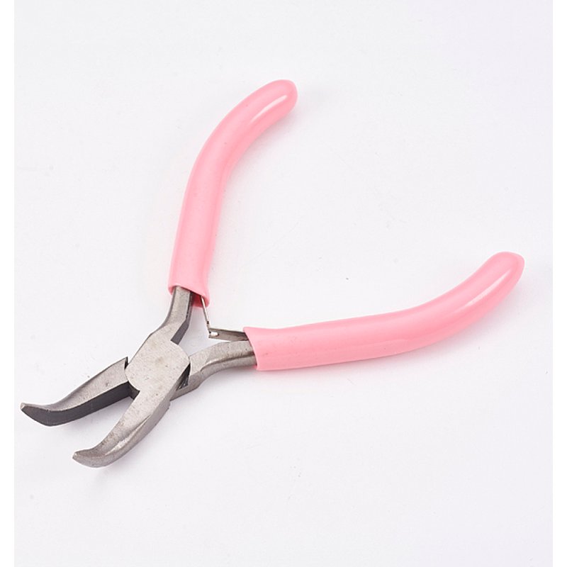 Pince à bijoux 45# en acier au carbone à nez courbé pour polissage — Outils de création de bijoux