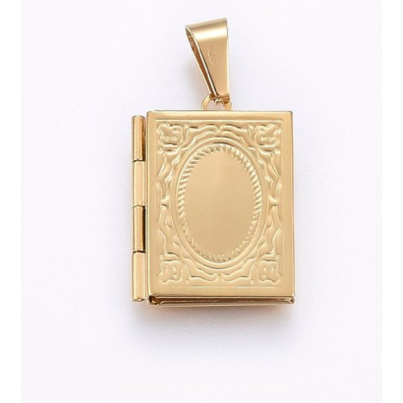 Pendentif médaillon en acier inoxydable 316 pour la Journée des enseignants — Breloques et pendentifs