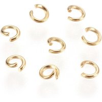 Anneaux ouverts en acier inoxydable 304, plaqué or 18K, 22 gauge — Accessoires pour bijoux