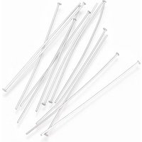 Épingles à tête plate en acier inoxydable 304, résistant à l'oxydation, 50x0.7mm — Accessoires pour bijoux