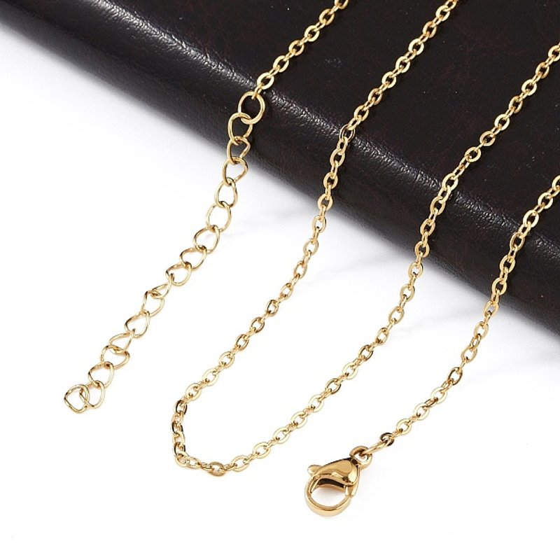Collier en Chaîne en Acier Inoxydable 304 avec Ion Plating, Plaqué Or 18K — Collier pendentif