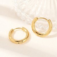 Boucles d'oreilles Huggie en acier inoxydable 304 avec placage ionique