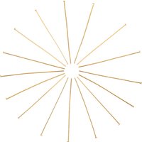 Épingles à tête plate en acier inoxydable 304, plaqué or 18K, 50x0.7mm