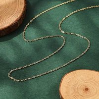 Collier en chaîne en acier inoxydable 304 plaqué ioniquement, doré
