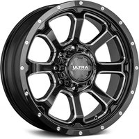 Ultra Roue 219BM Nemesis Noir Milled - 20x9 - 5x127 - 18 Offset — Roues et jantes