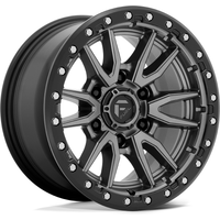 Fuel D680 Rebel Matte Gunmetal Black Wheels - 17x9 -5x127 -12 Offset — Wheels & Rims