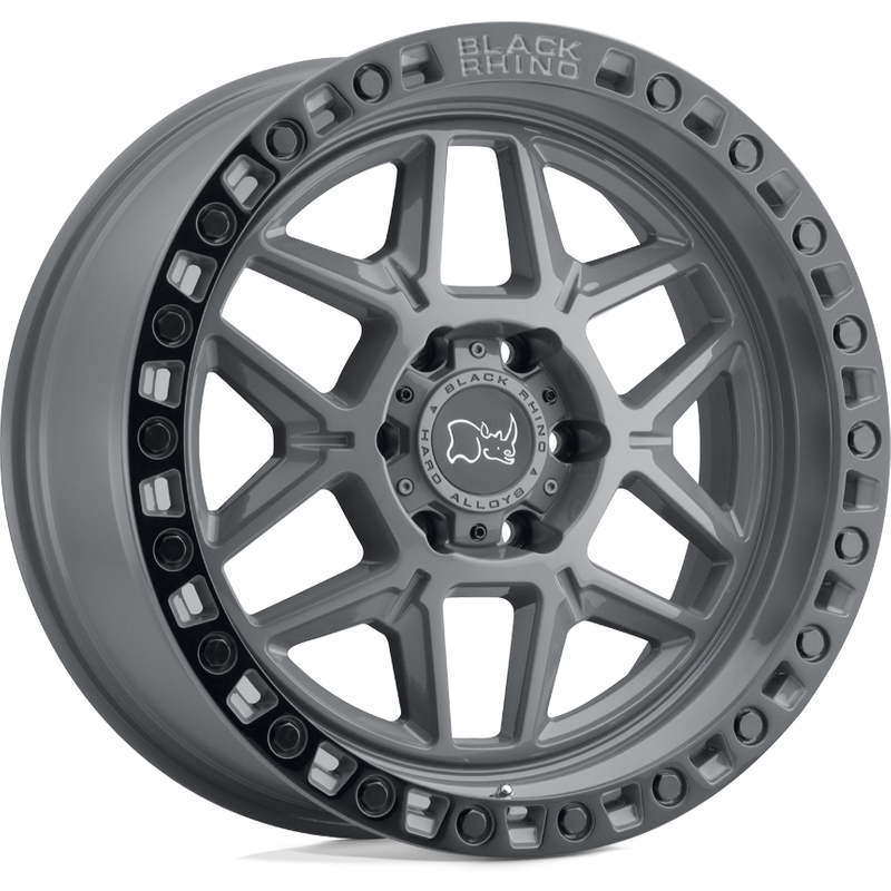 Black Rhino Kelso Gray with Black 18x9 Wheels - 6x135 Bolt Pattern — Wheels & Rims