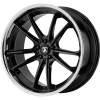 Roues Asanti Black ABL-23 Sigma Noir Brillant avec Bord Chromé