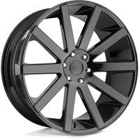 DUB S219 Shot Calla Gloss Black 22x9.5 Rims 6x139.7 Bolt Pattern — Wheels & Rims