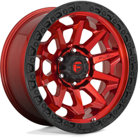 Fuel D695 Covert Gloss Red Black 17x9 Wheels - 5x127 Bolt Pattern — Wheels & Rims