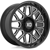 Roues XD Series XD849 Grenade II Moulées Noires Brillantes 20x10 - 6x139.7 — Roues et jantes