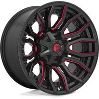 Fuel D712 Rage Black Red Tinted Wheels - 20x10 - 5x127 -18 Offset — Wheels & Rims