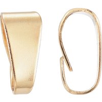 304 Stainless Steel Snap on Bails, 24k Gold Plated — Jewelry Findings
